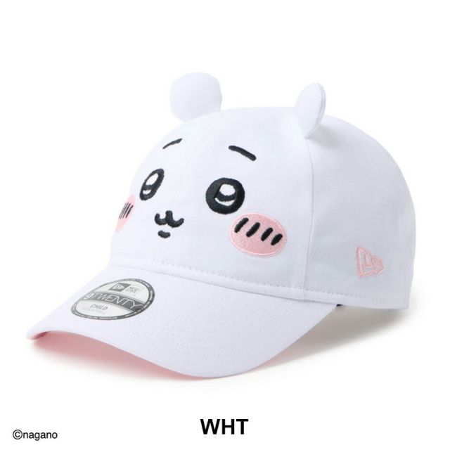 ニューエラ キッズ キャップ ちいかわ NEW ERA Child 9TWENTY ハチワレ 14864499 ホワイト ラディアントブルー 帽子 子供用 2歳〜6歳 クロスストラップ サイズ調整 カーブドバイザー コットン キャップ