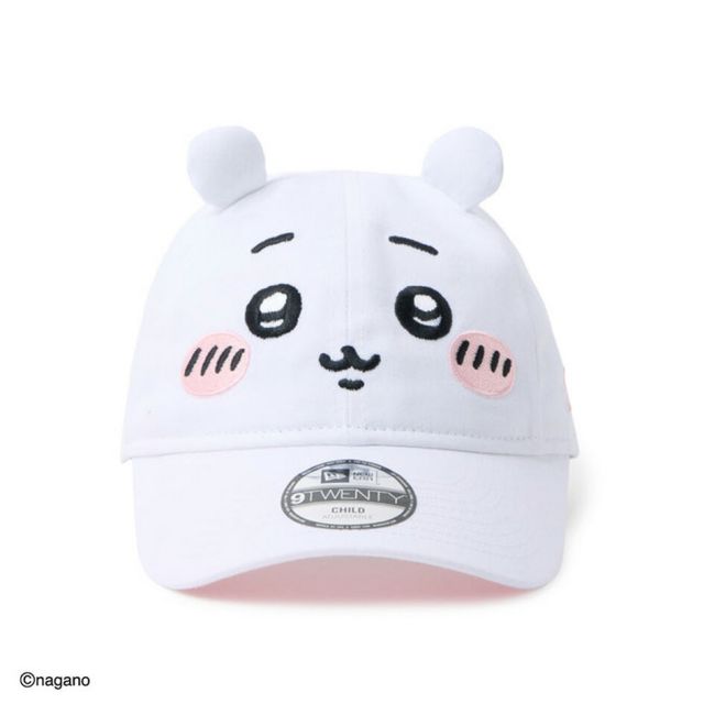 ニューエラ キッズ キャップ ちいかわ NEW ERA Child 9TWENTY ハチワレ 14864499 ホワイト ラディアントブルー 帽子 子供用 2歳〜6歳 クロスストラップ サイズ調整 カーブドバイザー コットン キャップ