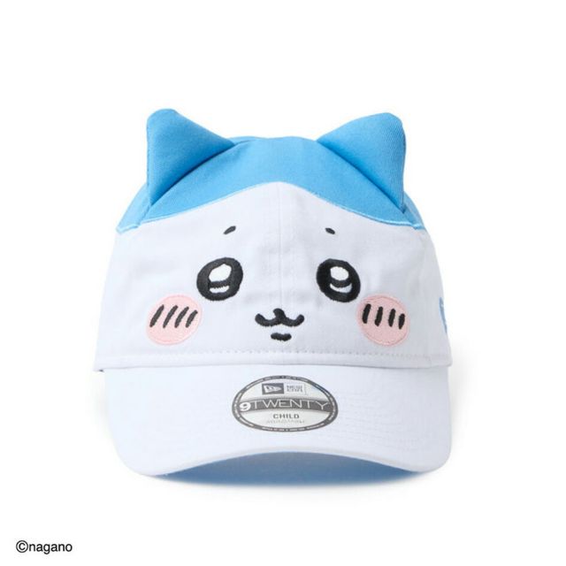 ニューエラ キッズ キャップ ちいかわ NEW ERA Child 9TWENTY ハチワレ 14864499 ホワイト ラディアントブルー 帽子 子供用 2歳〜6歳 クロスストラップ サイズ調整 カーブドバイザー コットン キャップ