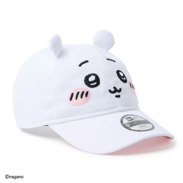ニューエラ キッズ キャップ ちいかわ NEW ERA Child 9TWENTY ハチワレ 14864499 ホワイト ラディアントブルー 帽子 子供用 2歳〜6歳 クロスストラップ サイズ調整 カーブドバイザー コットン キャップ