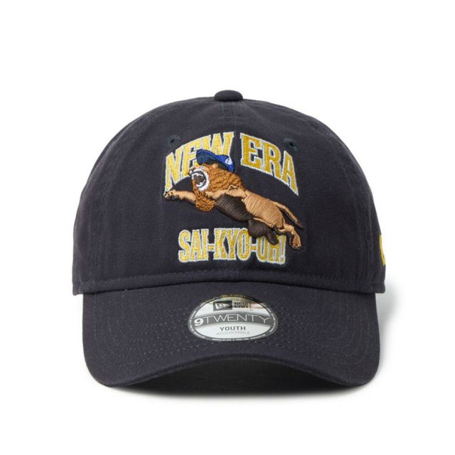 ニューエラ キッズ 最強王図鑑 ティラノサウルス 9TWENTY キャップ カーキ NEW ERA Youth コットン クロスストラップ 帽子 小学生 恐竜 アニメ コラボ 14857674 YTH920 SAI-KYO-OH