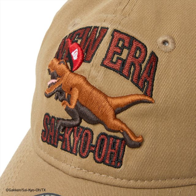 ニューエラ キッズ 最強王図鑑 ティラノサウルス 9TWENTY キャップ カーキ NEW ERA Youth コットン クロスストラップ 帽子 小学生 恐竜 アニメ コラボ 14857674 YTH920 SAI-KYO-OH
