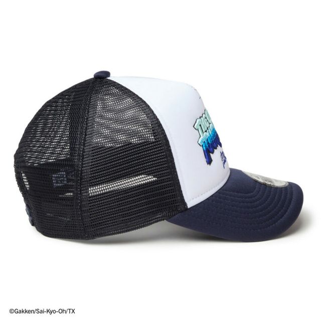 ニューエラ キッズ 最強王図鑑 ティラノサウルス 9FORTY A-Frame トラッカー キャップ NEW ERA Youth メッシュ ポリエステル スナップバック 帽子 小学生 恐竜 アニメ コラボ ホワイト ブラック 14857672 14857673 YTH940AFTR SAI-KYO-OH