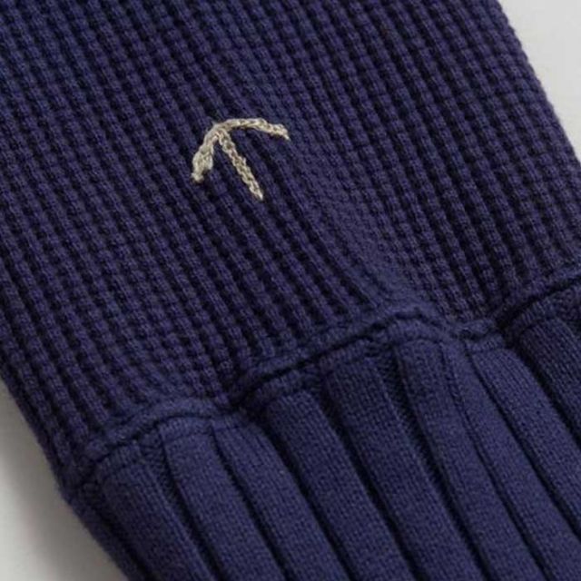 ナイジェルケーボン セーター Nigel Cabourn 80490020025 タートルネック ワッフル TURTLE NECK WAFFLE ネイビー メンズ (241129)