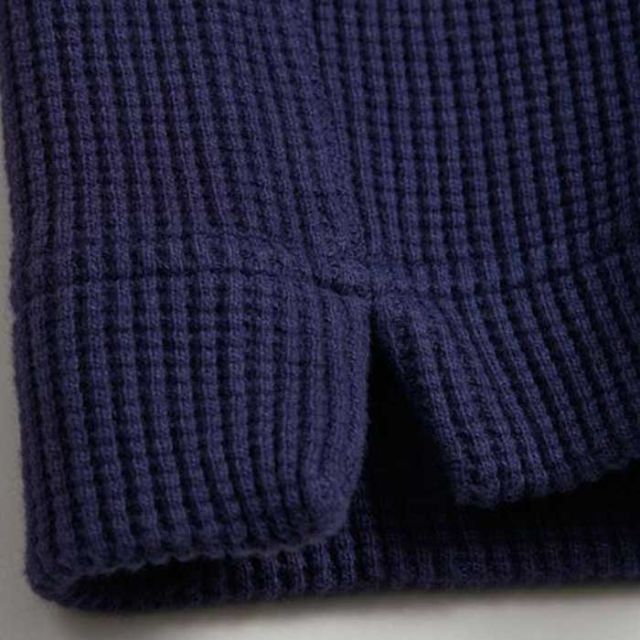 ナイジェルケーボン セーター Nigel Cabourn 80490020025 タートルネック ワッフル TURTLE NECK WAFFLE ネイビー メンズ (241129)