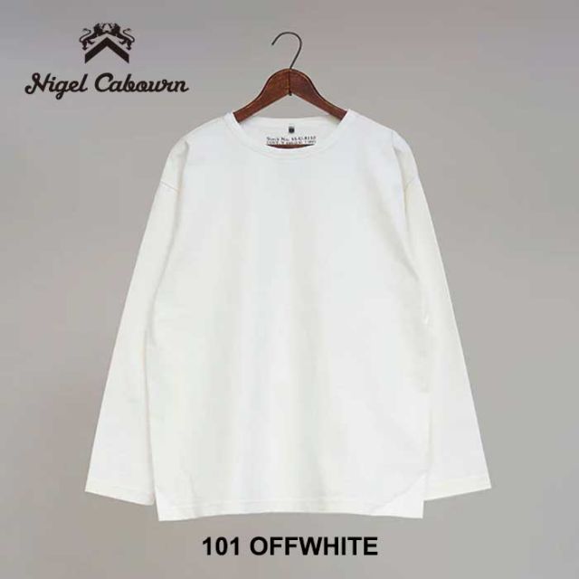 ナイジェルケーボン 長袖Tシャツ ロンt ロングスリーブシャツ メンズ レディース ユニセックス nigelcabourn 80490020030 9.5オンス 40s USMC ロングスリーブシャツ / 9.5oz 40s USMC LONG SLEEVE SHIRT ホワイト グリーン カットソー コットン M 日本 (240926)