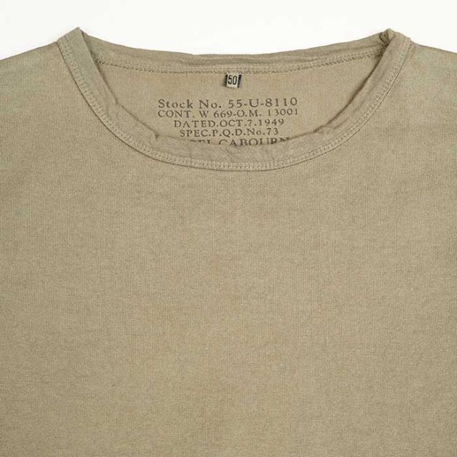 ナイジェルケーボン 長袖Tシャツ ロンt ロングスリーブシャツ メンズ レディース ユニセックス nigelcabourn 80490020030 9.5オンス 40s USMC ロングスリーブシャツ / 9.5oz 40s USMC LONG SLEEVE SHIRT ホワイト グリーン カットソー コットン M 日本 (240926)