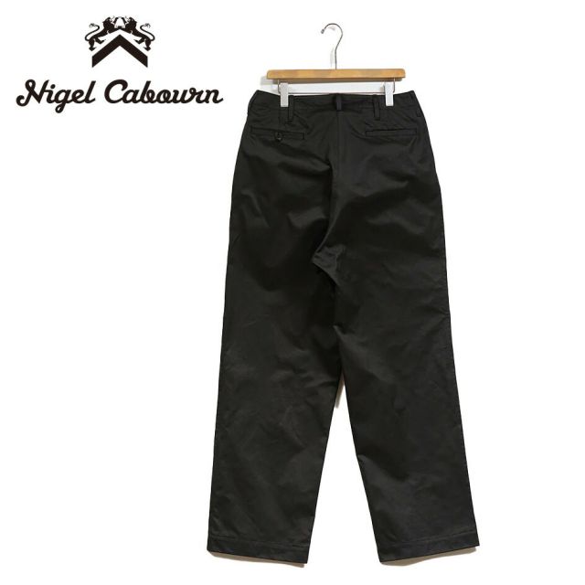 ナイジェルケーボン Nigel Cabourn 805110050120 NEW BASIC CHINO  （ニューベーシックチノ ブラック）ヴィンテージチノクロス「ウェポン」採用 日本製 双糸使いの艶やかな質感を持つチノパンツ 2025AW MAIN LINE メンズ (250828)