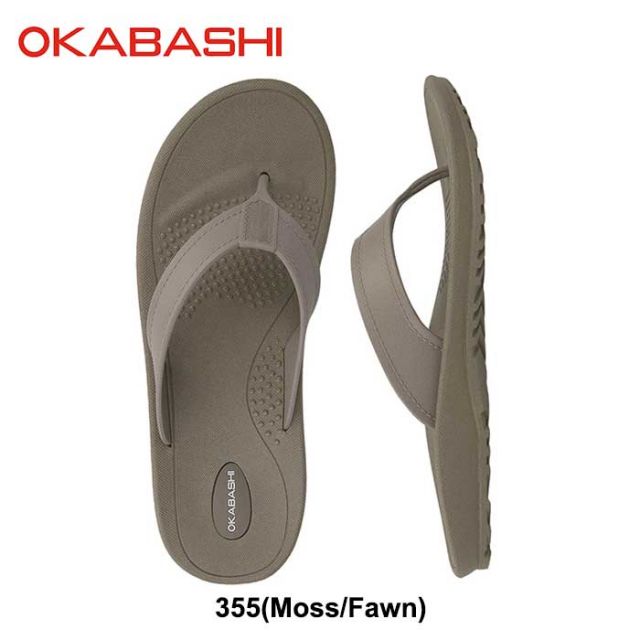 オカバシ サンダル メンズ トング okabashi O-50006 Mariner 疲れない タウンユース リゾート アウトドア ビーチサンダル 25.0cm - 30cm 春夏 ブラック グレー USA アメリカ (240515)