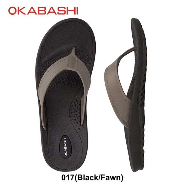 オカバシ サンダル メンズ トング okabashi O-50006 Mariner 疲れない タウンユース リゾート アウトドア ビーチサンダル 25.0cm - 30cm 春夏 ブラック グレー USA アメリカ (240515)