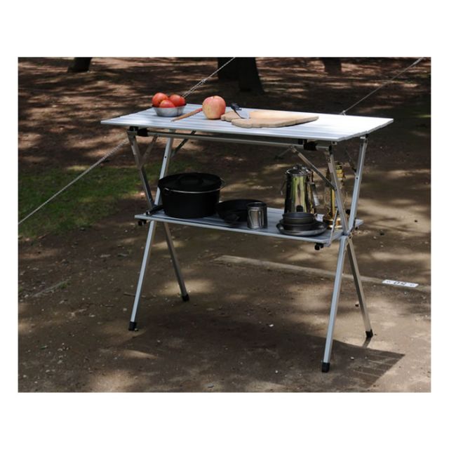 オンウェー ONWAY クッキングテーブル OW-1045 イージーハイテーブル アウトドアテーブル 二段棚 アウトドアファニチャー インテリア オンウェイ