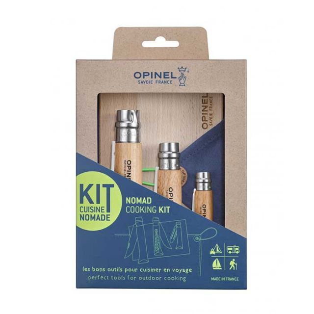 オピネル OPINEL ノマドクッキング キット 2 ナイフ ピーラー コークスクリュー まな板 ボトルオープナー タオル キャンプ アウトドア 41640 (240403)