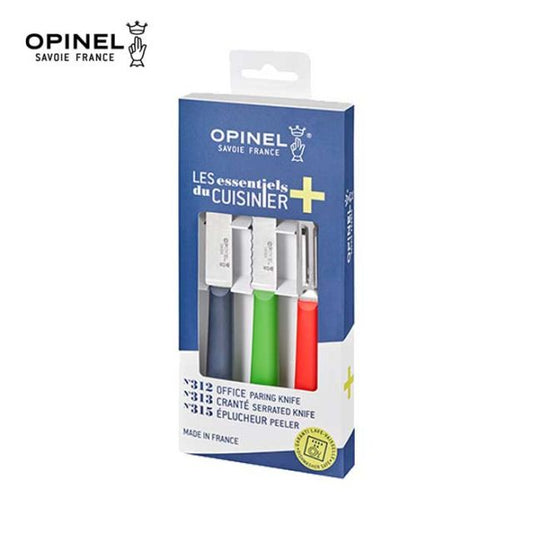 オピネル ナイフセット OPINEL (41594) エッセンシャル+トリオセット　ペティナイフ ペティナイフ波刃 ピーラー メール便