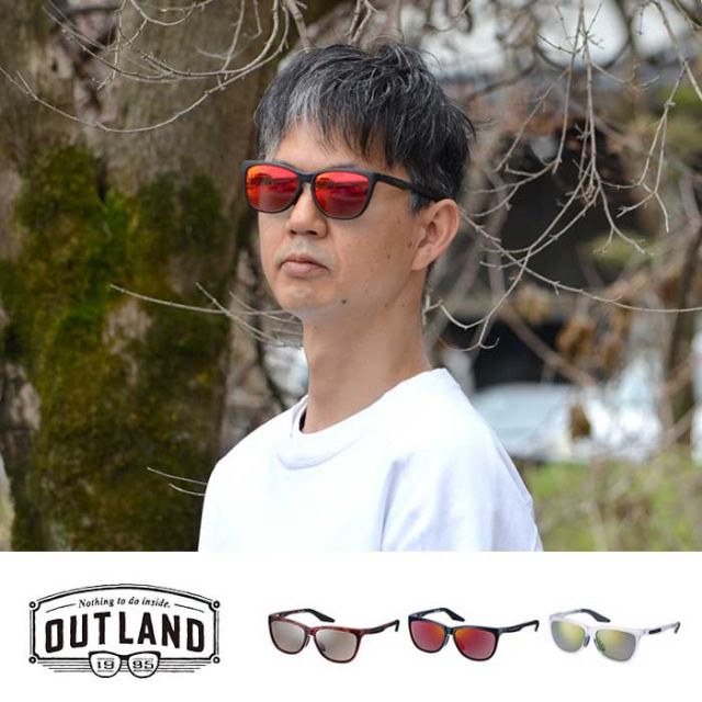 アウトランド バータラ 偏光 サングラス OUTLAND BAATARA ユニセックス ミラーレンズ UVカット 釣り フィッシング 登山 ハイキング 軽量フレーム OL-101 / OL-102 / OL-103 (240317)