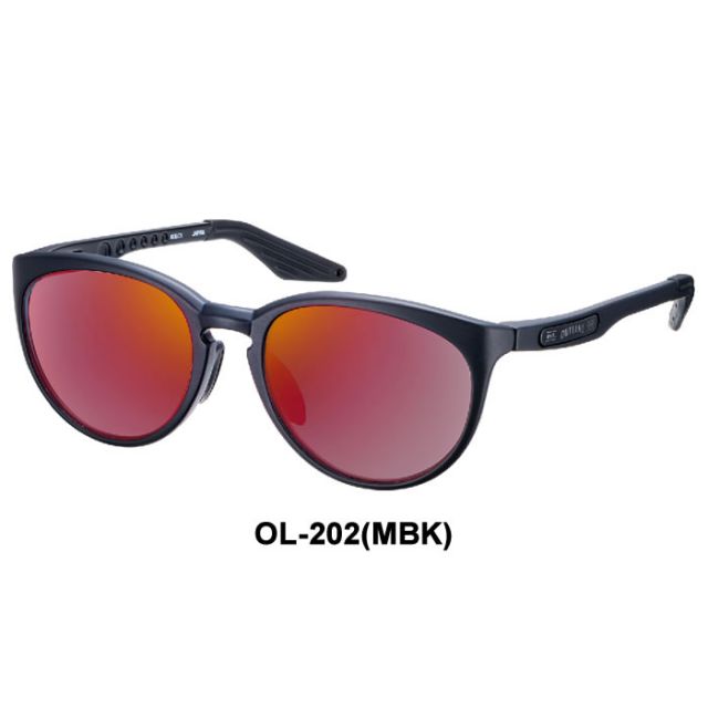 OUTLAND サングラス COLCA  偏光サングラス メンズ レディース ユニセックス ブラック レッドシャドーミラー スモーク フィッシング アウトドア 軽量フレーム 山本光学 山登り 釣り ハイキング 明るいレンズ アウトランド OL-202