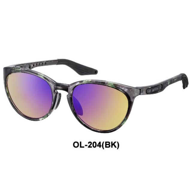 OUTLAND サングラス COLCA  偏光サングラス メンズ レディース ユニセックス ブラック レッドシャドーミラー スモーク フィッシング アウトドア 軽量フレーム 山本光学 山登り 釣り ハイキング 明るいレンズ アウトランド OL-202