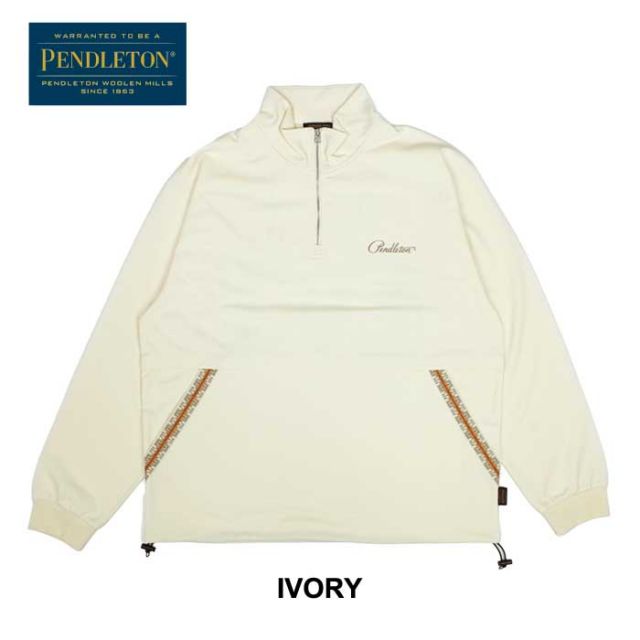 PENDLETON PWM SOLOTEX HALF ZIP PO