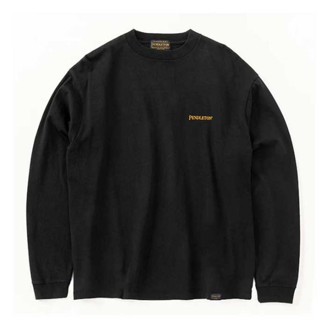 ペンドルトン ロンt PENDLETON 長袖 19807029 L/S BKPrint Tee メンズ レディース ユニセックス ブラック ブルー カーキ ホワイト S M L ジャパンフィット コットン オールシーズン メール便 (240908)