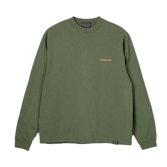 ペンドルトン ロンt PENDLETON 長袖 19807029 L/S BKPrint Tee メンズ レディース ユニセックス ブラック ブルー カーキ ホワイト S M L ジャパンフィット コットン オールシーズン メール便 (240908)