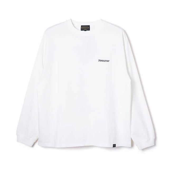 ペンドルトン ロンt PENDLETON 長袖 19807030 L/S BK EMB Tee メンズ レディース ユニセックス S M L カーキ ホワイト コットン 刺繍 (240908)