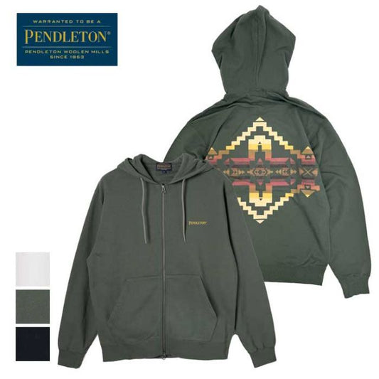 PENDLETON FT BK PRINT ZIP ﾌｰﾃﾞｨ