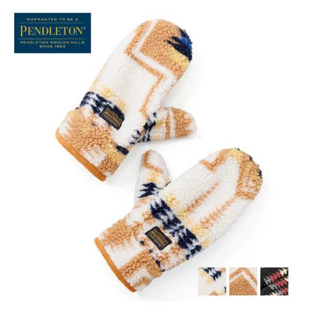ペンドルトン 手袋 ボアミトン PENDLETON メンズ レディース ユニセックス 19807212 Boa Mitten 秋冬 ベージュ ホワイト ブラック プレゼント ギフト スマホ操作 (240926)