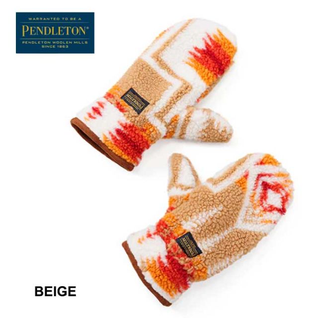 ペンドルトン 手袋 ボアミトン PENDLETON メンズ レディース ユニセックス 19807212 Boa Mitten 秋冬 ベージュ ホワイト ブラック プレゼント ギフト スマホ操作 (240926)