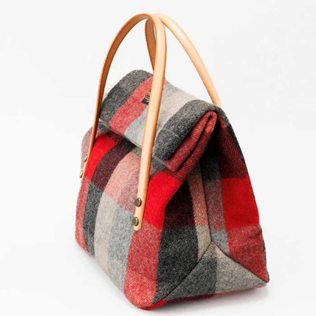 ペンドルトン ランチバッグ PENDLETON ウールミニランチバッグ 19802587 MH004 LunchBag チェック ミニ 秋冬 ウール ハンドバッグ グリーン ブラウン レッド ネイビー 結婚祝い 新築祝い 引っ越し祝い (240926)
