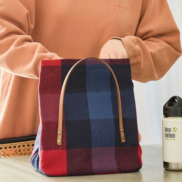 ペンドルトン ランチバッグ PENDLETON ウールミニランチバッグ 19802587 MH004 LunchBag チェック ミニ 秋冬 ウール ハンドバッグ グリーン ブラウン レッド ネイビー 結婚祝い 新築祝い 引っ越し祝い (240926)