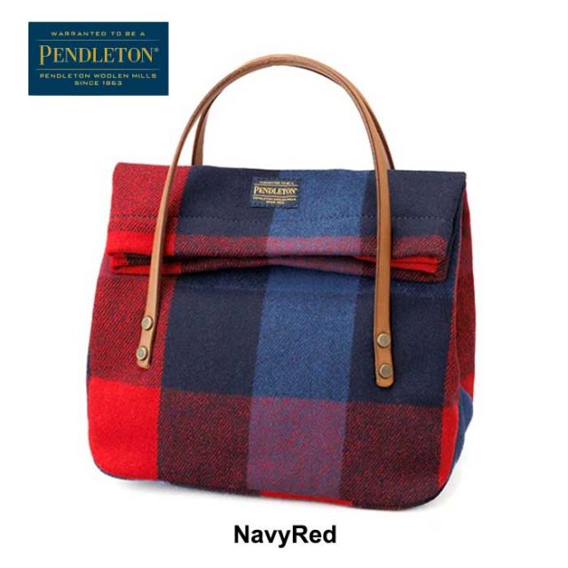ペンドルトン ランチバッグ PENDLETON ウールミニランチバッグ 19802587 MH004 LunchBag チェック ミニ 秋冬 ウール ハンドバッグ グリーン ブラウン レッド ネイビー 結婚祝い 新築祝い 引っ越し祝い (240926)