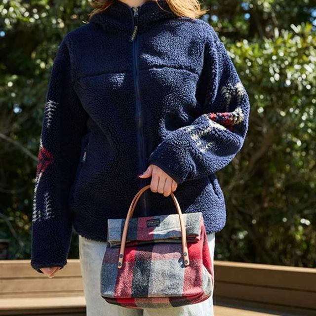 ペンドルトン ランチバッグ PENDLETON ウールミニランチバッグ 19802587 MH004 LunchBag チェック ミニ 秋冬 ウール ハンドバッグ グリーン ブラウン レッド ネイビー 結婚祝い 新築祝い 引っ越し祝い (240926)