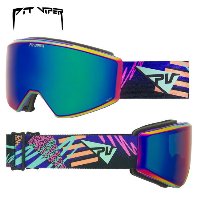 ピットバイパー スキー スノーボード ゴーグル Pit Viper Genesis BN5000 Snow Goggles スノーゴーグル HDPVレンズ マグネット交換 広視野 ヘルメット対応 正規品 曇りにくい ボーナスレンズ付属 くもり止めレンズ (251130)