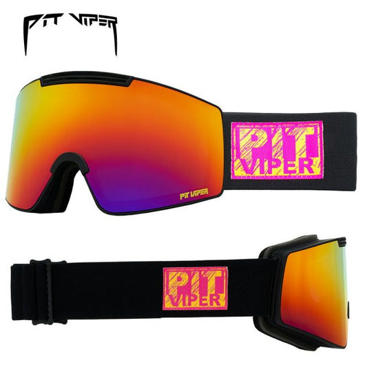 ピットバイパー スキー スノーボード ゴーグル Pit Viper Hot Box Proform Snow Goggles プロフォーム スノーゴーグル マグネット交換 広視野 ヘルメット対応 正規品 ボーナスレンズ付属 軽量 高耐久 くもりにくい くもり止めレンズ (251130)