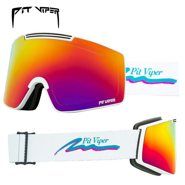 ピットバイパー スキー スノーボード ゴーグル Pit Viper Food Court Proform Snow Goggles マグネット交換 広視野 ヘルメット対応 正規品 スノボ 広い視界 くもり止めレンズ くもりにくい  (251130)