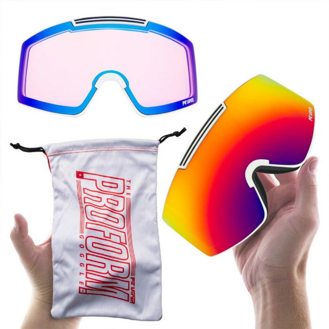 ピットバイパー スキー スノーボード ゴーグル Pit Viper Food Court Proform Snow Goggles マグネット交換 広視野 ヘルメット対応 正規品 スノボ 広い視界 くもり止めレンズ くもりにくい  (251130)