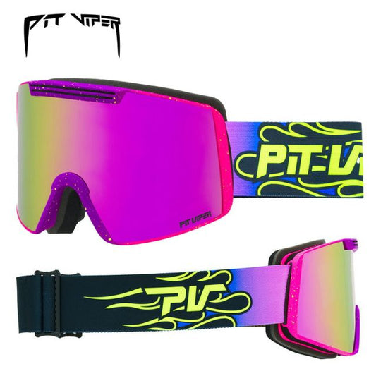 ピットバイパー スキー スノーボード ゴーグル Pit Viper 93 Combustion Backslap Snow Goggles THE-93-COMBUSTION-BACKSLAP  セミフレームレス 広視野 ヘルメット対応 正規品 スノボ 派手なゴーグル 軽量 (251130)