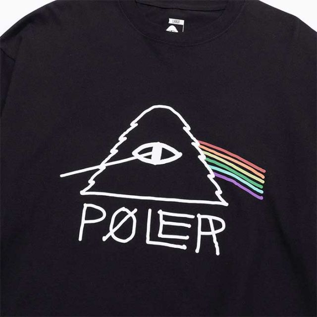 ポーラー POLER サイケデリック リラックスフィット 長袖Tシャツ PSYCHEDELIC RELAX FIT TEE L/S TEE メンズ ユニセックス 春 夏 コットン ブラック ホワイト M / L  (240317)