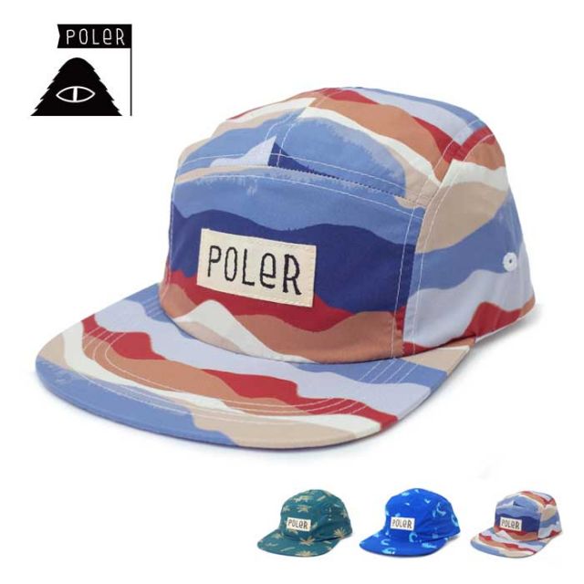 ポーラー POLeR キャップ ALL OVER 5P CAP 5パネルキャップ メンズ レディース ユニセックス 総柄 春夏 フリーサイズ 233MCV0091 (240317)