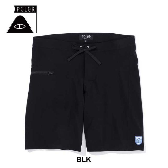 ポーラー ショートパンツ メンズ POLeR STRETCH SLIDER TRUNKS ストレッチスライダートランクス 水陸両用 水着 ラッシュガード ショーツ サーフィン プール M / L ブラック カーキ 夏 メール便 (240331)