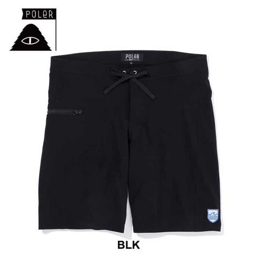 ポーラー ショートパンツ メンズ POLeR STRETCH SLIDER TRUNKS ストレッチスライダートランクス 水陸両用 水着 ラッシュガード ショーツ サーフィン プール M / L ブラック カーキ 夏 メール便 (240331)