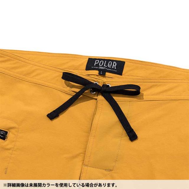 ポーラー ショートパンツ メンズ POLeR STRETCH SLIDER TRUNKS ストレッチスライダートランクス 水陸両用 水着 ラッシュガード ショーツ サーフィン プール M / L ブラック カーキ 夏 メール便 (240331)