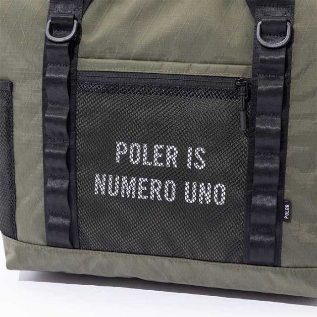 ポーラー 2WAYトートバッグ POLeR X-CLOTH TOTE 32L ショルダーバッグ メンズ レディース ユニセックス TPU素材 防水 ミリタリー ブラック カーキ (240331)