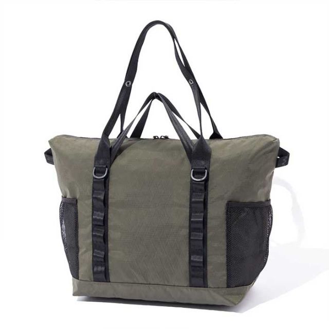 ポーラー 2WAYトートバッグ POLeR X-CLOTH TOTE 32L ショルダーバッグ メンズ レディース ユニセックス TPU素材 防水 ミリタリー ブラック カーキ (240331)