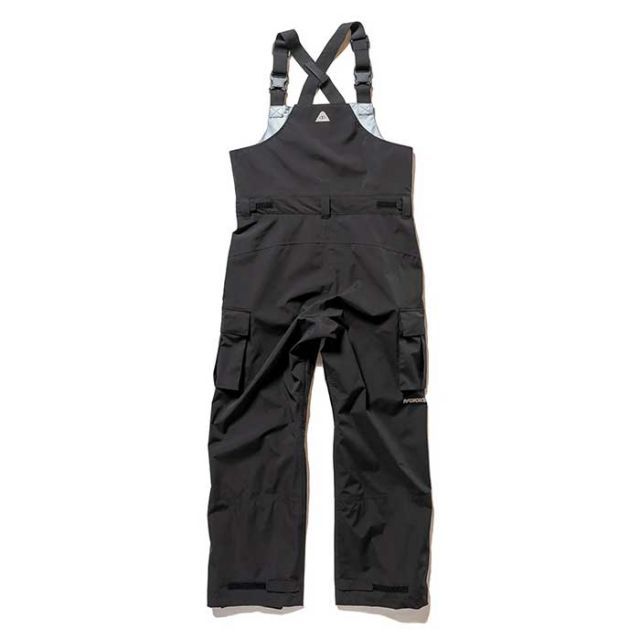 ポーラー ビブパンツ POLER PL×AFD 3.0L STM PRF CARGO BIB PANTS AFDICEGEAR スノーボード ウエア ブラック オリーブ S / M (241129)