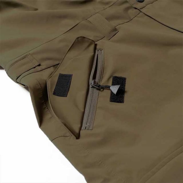 ポーラー ビブパンツ POLER PL×AFD 3.0L STM PRF CARGO BIB PANTS AFDICEGEAR スノーボード ウエア ブラック オリーブ S / M (241129)