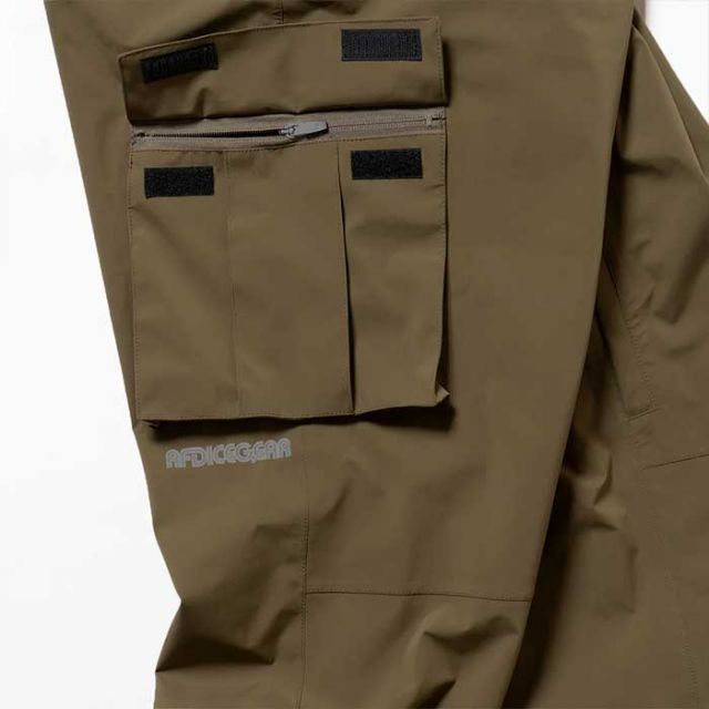 ポーラー ビブパンツ POLER PL×AFD 3.0L STM PRF CARGO BIB PANTS AFDICEGEAR スノーボード ウエア ブラック オリーブ S / M (241129)