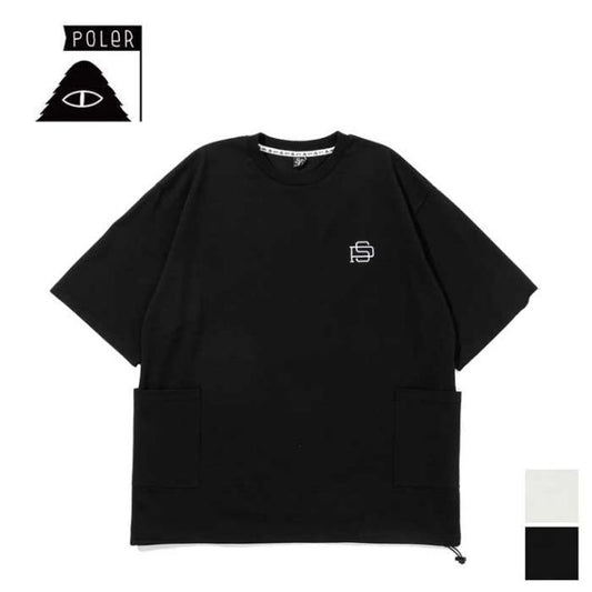 ポーラー Tシャツ POLeR 251MCV0045 COOL MAX OUTER POCKET TEE クールマックスアウターポケットティー 半袖 吸湿速乾 シンプル ロゴ メール便 (250331)