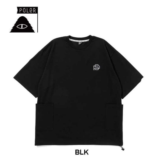 ポーラー Tシャツ POLeR 251MCV0045 COOL MAX OUTER POCKET TEE クールマックスアウターポケットティー 半袖 吸湿速乾 シンプル ロゴ メール便 (250331)