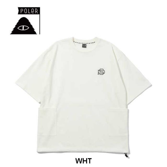 ポーラー Tシャツ POLeR 251MCV0045 COOL MAX OUTER POCKET TEE クールマックスアウターポケットティー 半袖 吸湿速乾 シンプル ロゴ メール便 (250331)
