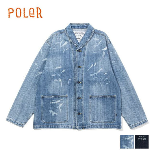 POLER 253MCV0026 PL SHAWL COLLAR DENIM JKT